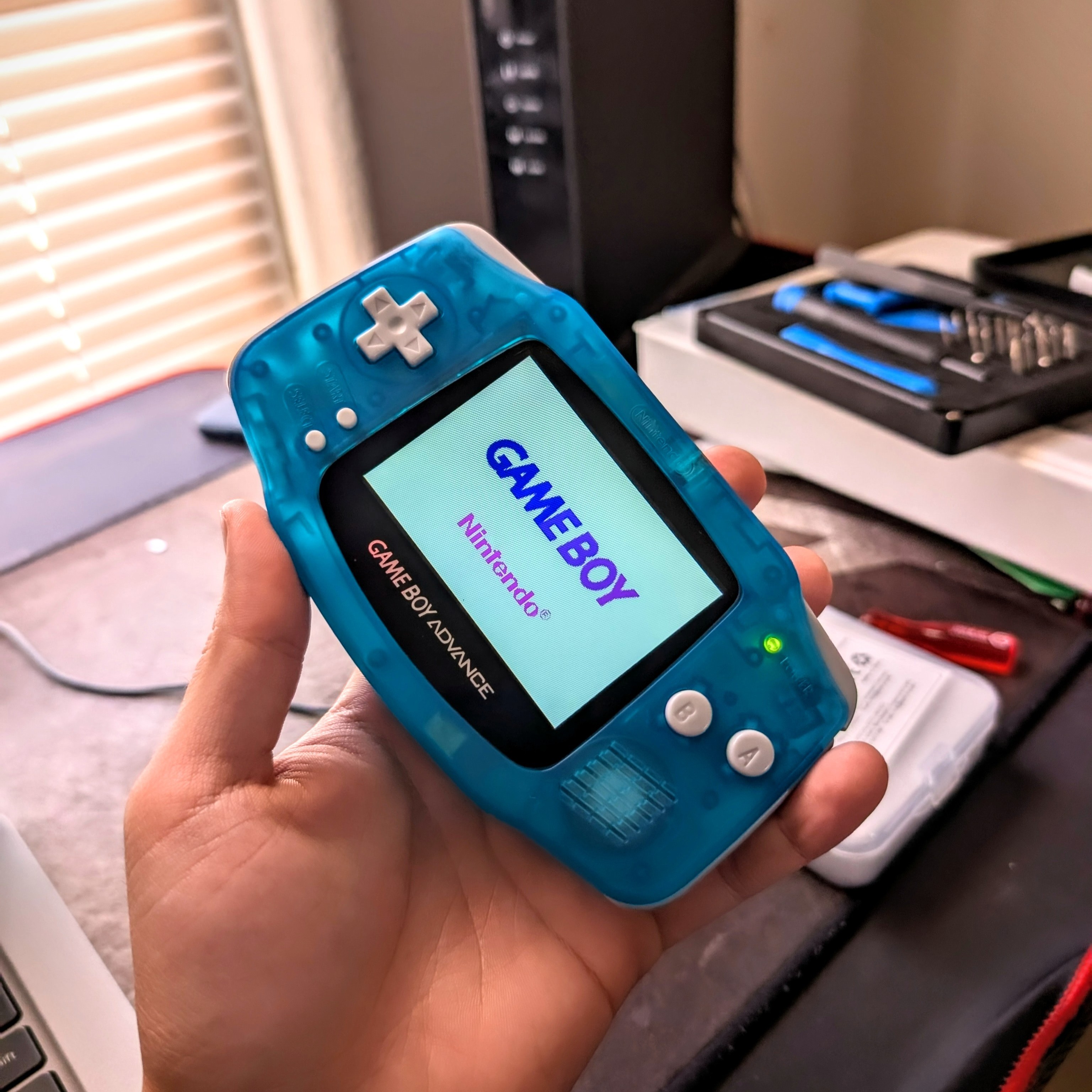 Picture of me holding the Gameboy 